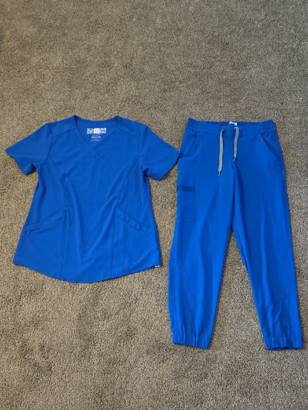 WonderWink Royal Blue V-Neck Medical Scrub Top & Pant
